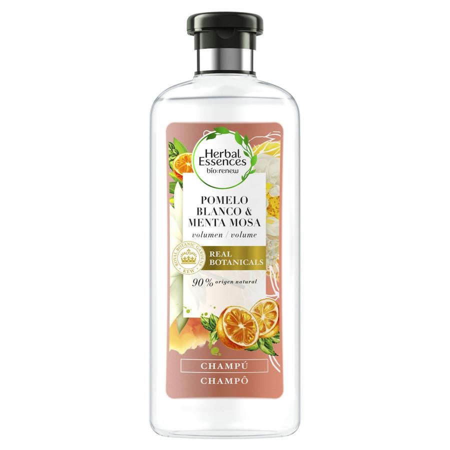 Elaborado con ingredientes naturales y con una fórmula libre de siliconas, se trata de una champú que aporta volumen al cabello. Tiene un aroma muy característico a cítrico exprimido, menta limpia y melocotón. (3,65 euros).