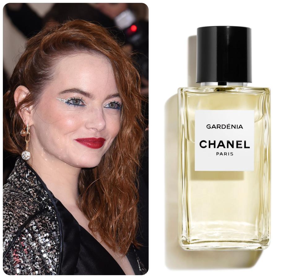 A la nueva Cruella de Vil le entusiasman las fragancias de Chanel. Gardénia, de notas florales, y Chance, son sus preferidos. ¡Hasta se los aplica antes de dormir!