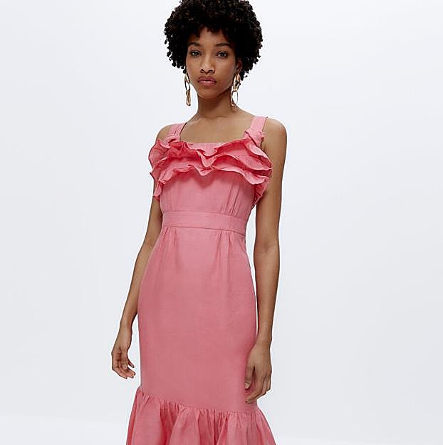 Imagen principal - Un top, dos vestidos y una falda: todo lo que un volante es capaz de hacer por tu look