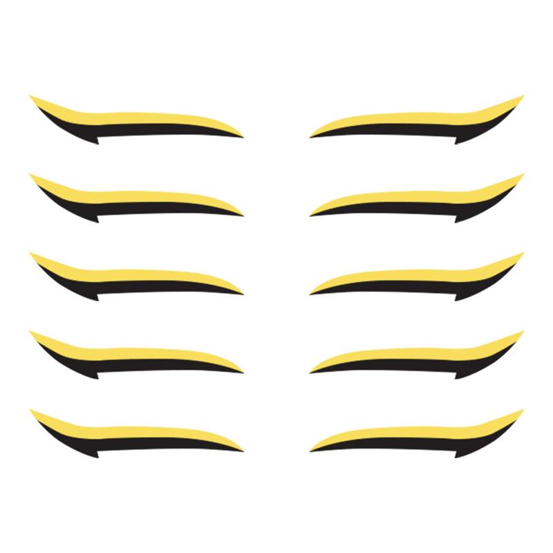 Pegatinas de eyeliner en amarillón neón. 10 euros