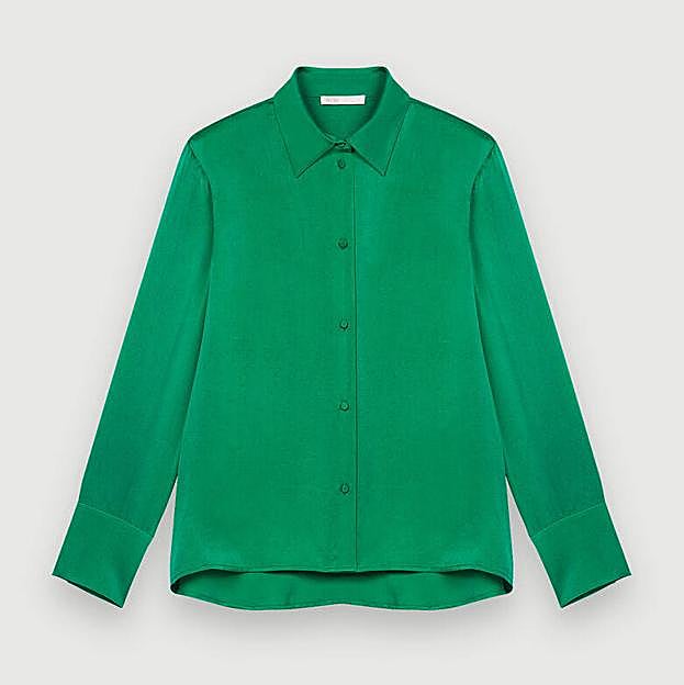 Camisa de satén de seda