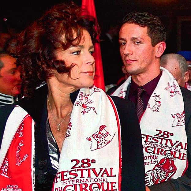 Estefanía junto al trapecista portugués Adans Lopez Peres, en el Festival Internacional de Circo de Montecarlo. 