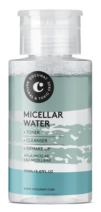 El Agua Micelar 3 en 1 de Cocunat es un producto que no sólo desmaquilla, sino que también limpia en profundidad y tonifica el rostro. Creado con aloe vera y lavanda, calma y regenera la piel, y elimina las bacterias o cualquier impureza. Es un todo en uno hecho para aquellas que nos da pereza ponernos mil productos, ya que acaba por completo con cualquier maquillaje waterproof, y además no tienen texturas aceitosas.