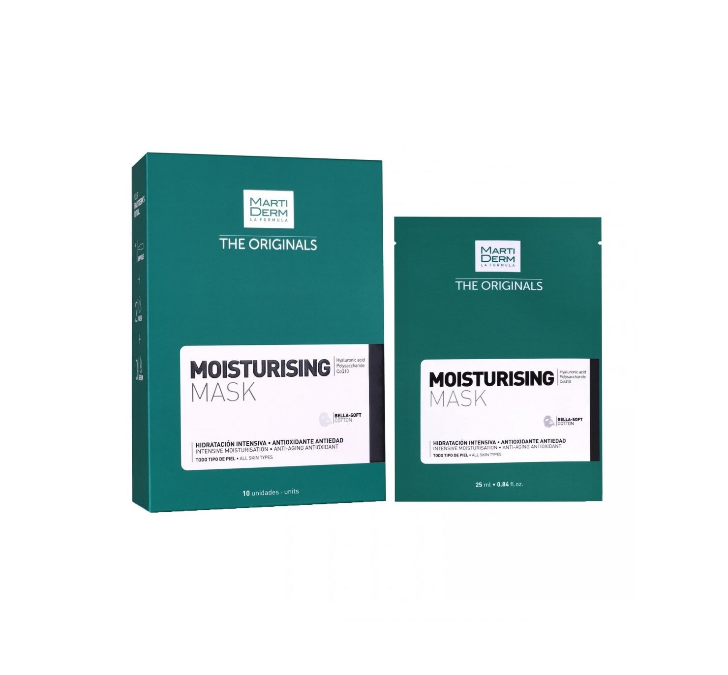 Si la vuelta al trabajo sigue estresándote, dale al pause y ficha estas mascarillas hidratantes entre las compras de belleza de la semana. Son las Moisturising Mask de Martiderm y llevan ácido hialurónico y Coenzima Q10 para que te relajes un poquito mientras mejoras el aspecto de tu cutis. En farmacias desde 10,90 euros/10 unidades.