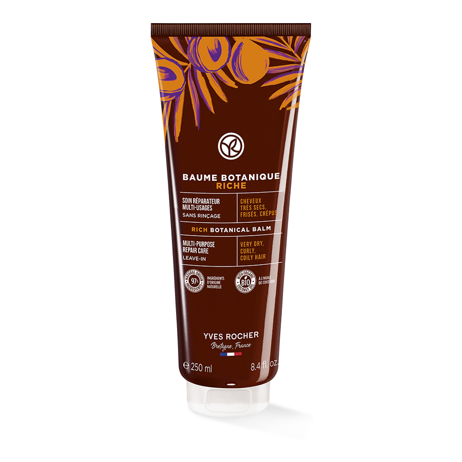 Con el nuevo bálsamo de Yves Rocher mantendrás un cabello sano e hidratado. Está enriquecido con aceite de coco bio que nutre profundamente la fibra capilar. 9,95 euros 