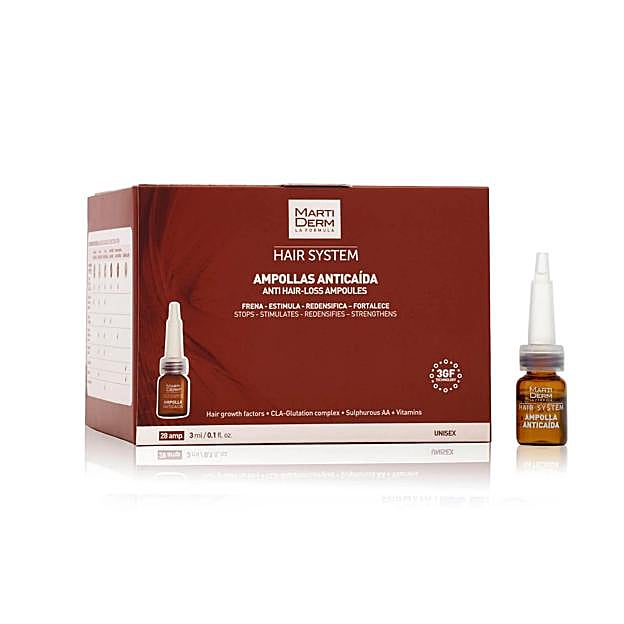 Ampollas Hair System, de Martiderm (62,95 euros/28 unidades).