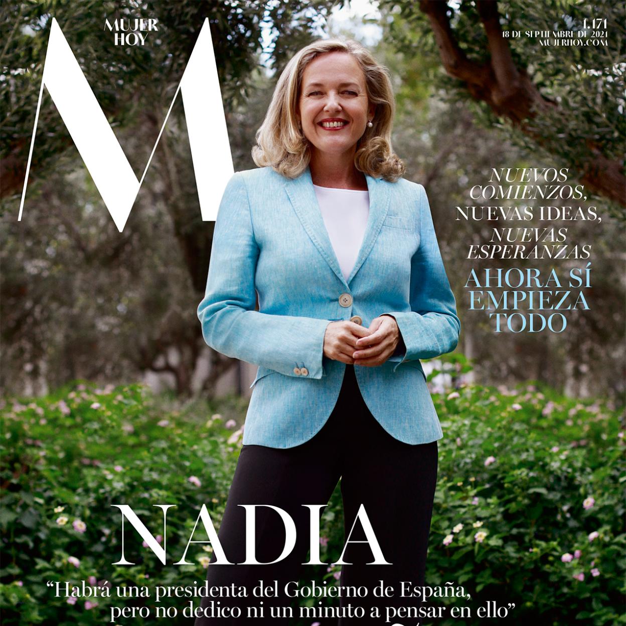 Nadia Calviño, vicepresidenta primera del Gobierno y ministra de Asuntos Econónicos, este sábado, en Mujerhoy