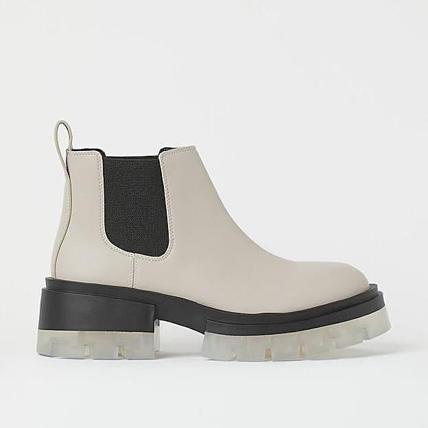 Botines cortos con suela negra y transparente de H&M