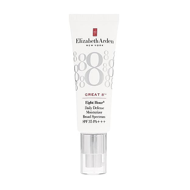Crema multisuso Eight Hour Great 8 de Elizabeth Arden con protección solar 35 de alto espectro. También protege a la piel de lso radicales libres.