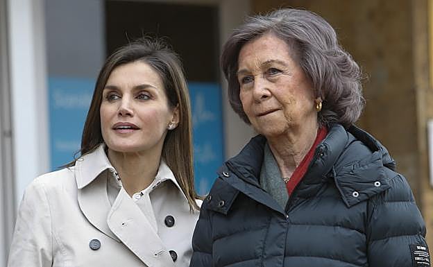 Letizia y Sofía, pocos meses después del incidente de Palma de Mallorca.