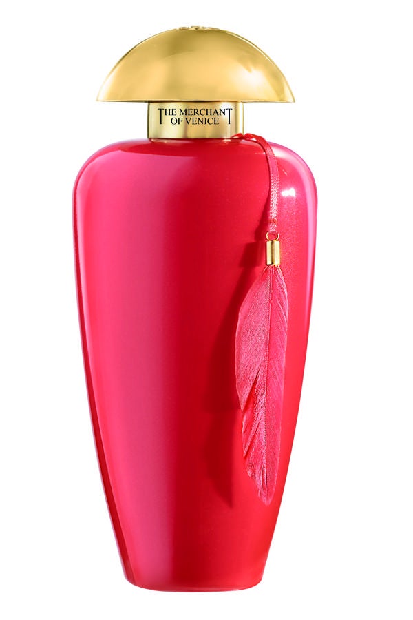 THE MERCHANT OF VENICE. Flamant Rose, inspirada en la vitalidad y el colorido del flamenco (250 € /1 00 ml).