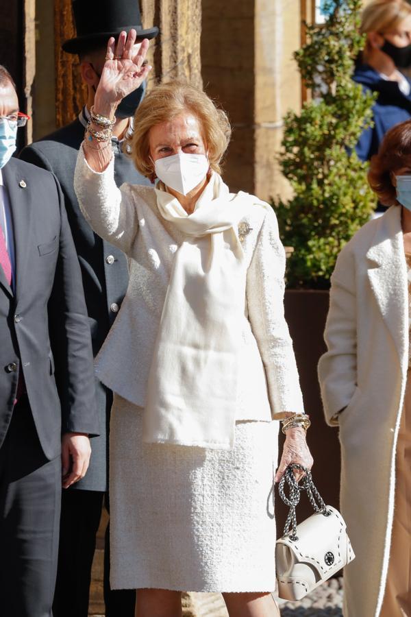Doña Sofía en una de sus últimas apariciones, en los Premios Princesa de Asturias 2020.