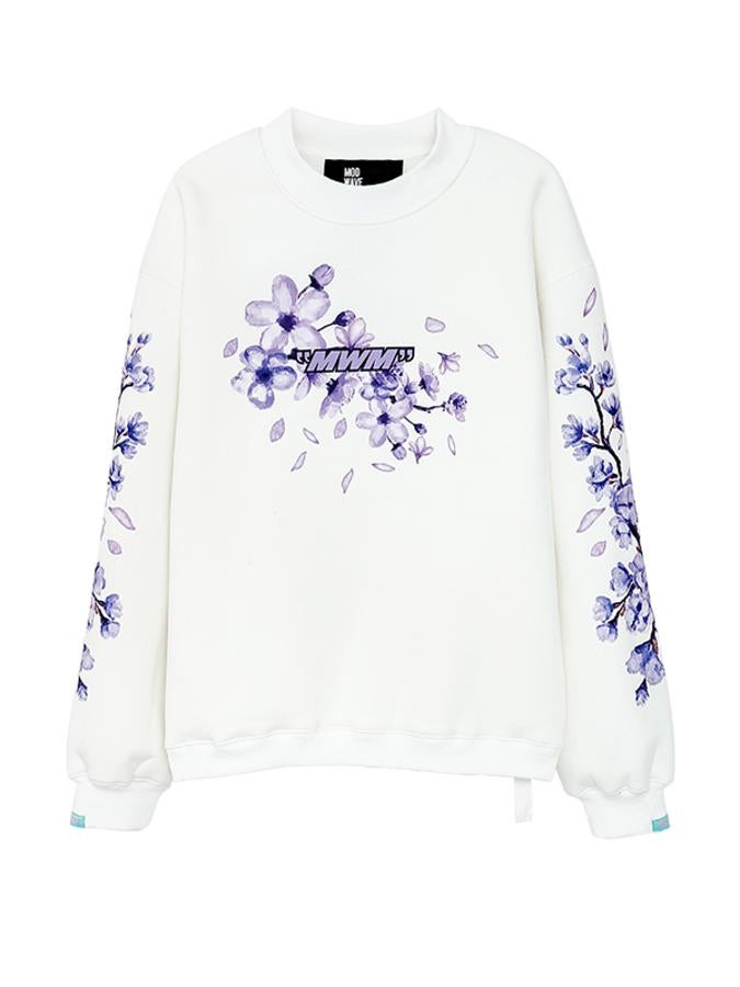 Sudadera blanca estampada, de Mod Wave Movement (129,50 euros).