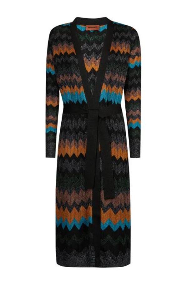 Vestido tipo cárdigan con estampado zig zag, de Missoni (1.180 euros a 826 euros).