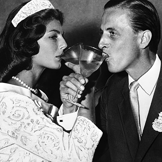 Fiona Campbell-Waltter y Heini Thyssen-Bornemisza, el día de su boda.