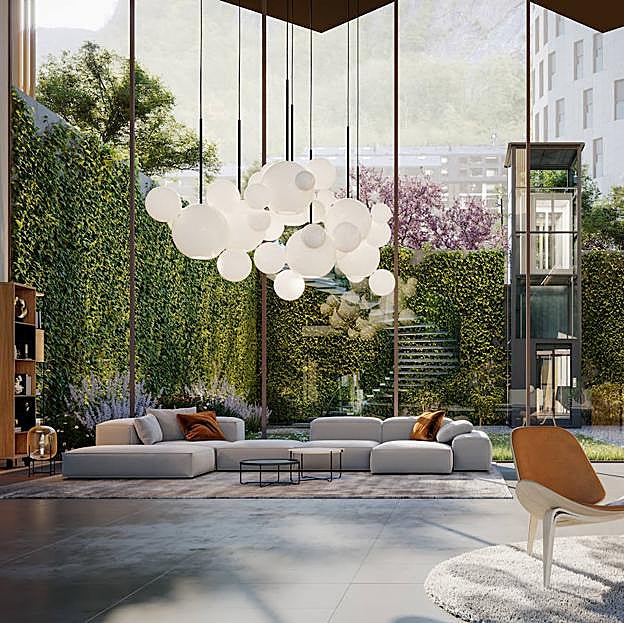 Las zonas comunes de The White Angel Andorra, donde socializar es sinónimo de lujo.