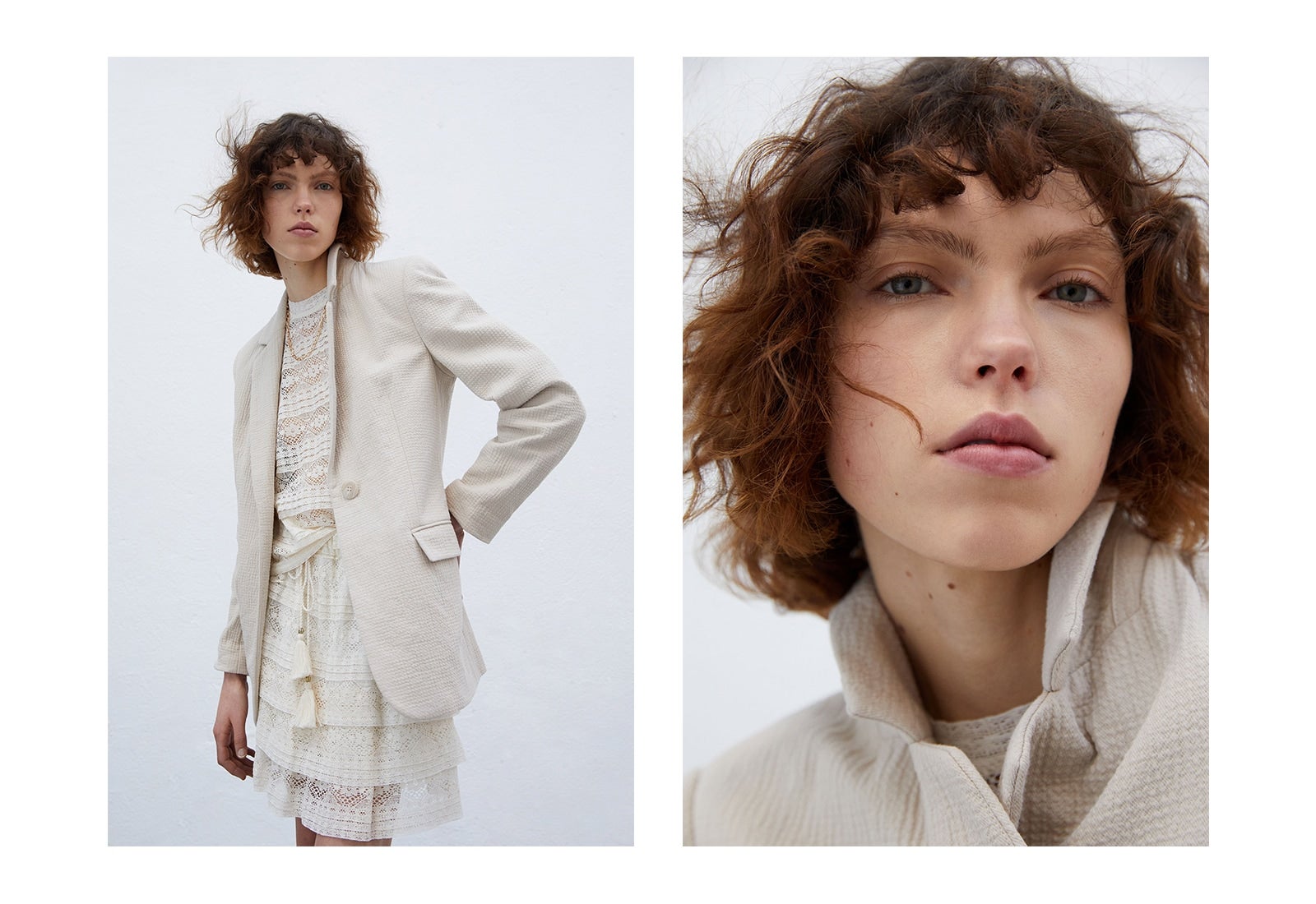 Sfera ha apstado por los tonos neutros y los tejidos ligeros como el encaje para su última colección. 