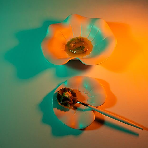 Gamba blanca de Huelva del restaurante Alejandro Serrano.