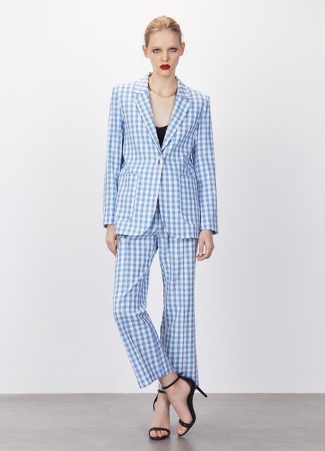 Imagen - Traje de cuadros vichy en azul y blanco, de Sfera.