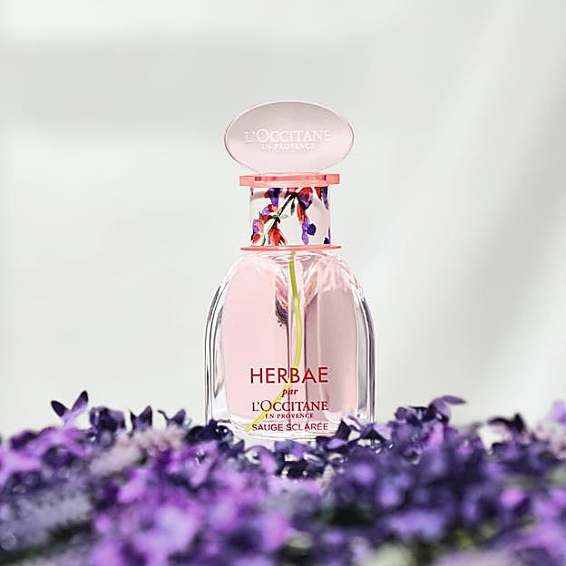 Eau de Toilette Herbae Sauge Sclarée de L´Occitane (60 euros/50ml).