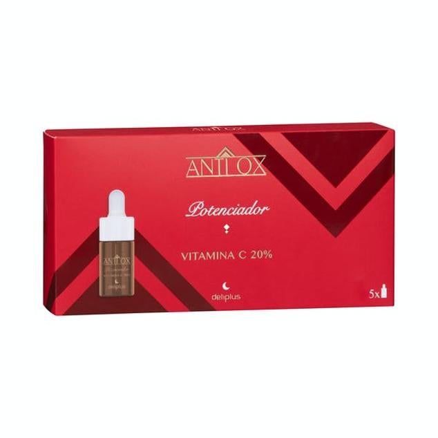 Tratamiento intensivo con efectos antioxidantes rápidos y visibles: difumina las manchas, devuelve la luminosidad perdida, mejora la apariencia de los signos de la edad, unifica el tono e hidrata. Contiene tres derivados estables de la vitamina C al 20%, potenciados con ácido ferúlico para acelerar los resultados y extracto de regaliz que ayuda a mejorar la tolerancia cutánea de los potentes activos. Precio: 6 euros.