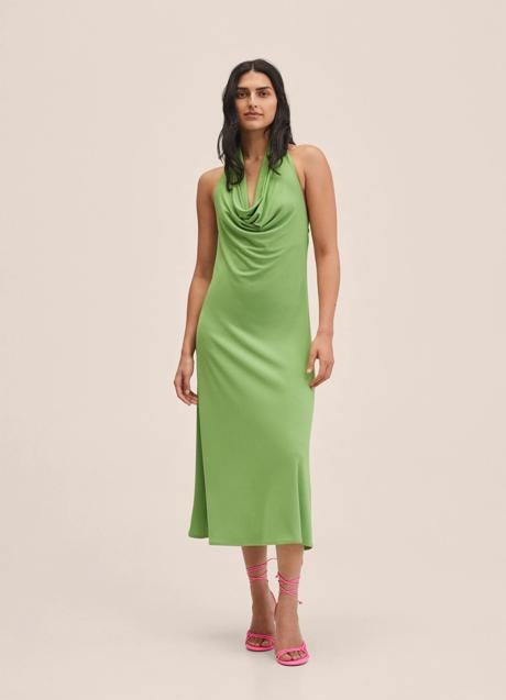 Imagen - Vestido verde con cuello halter de Mango, 29,99 €