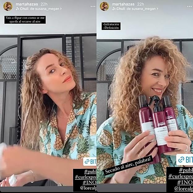 Marta Hazas compartió lo feliz que está con esta línea de rizos.