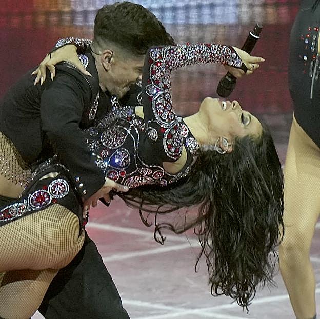 Chanel durante su actuación en Eurovisión.