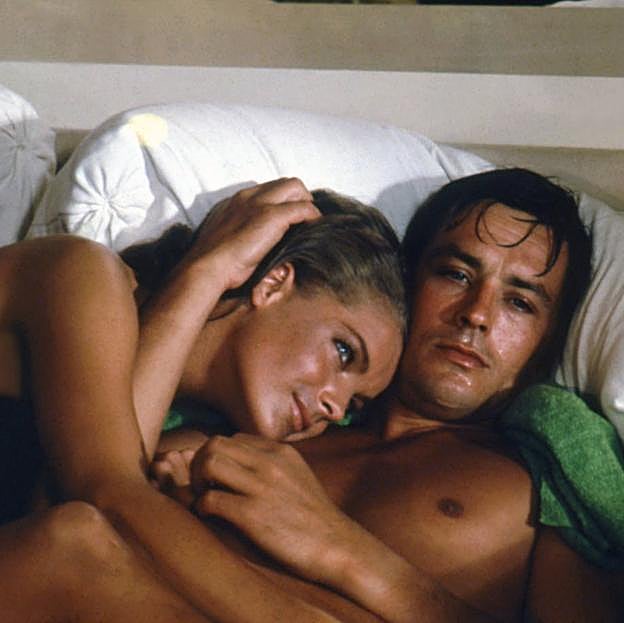 Romy Schneider y Alain Delon.