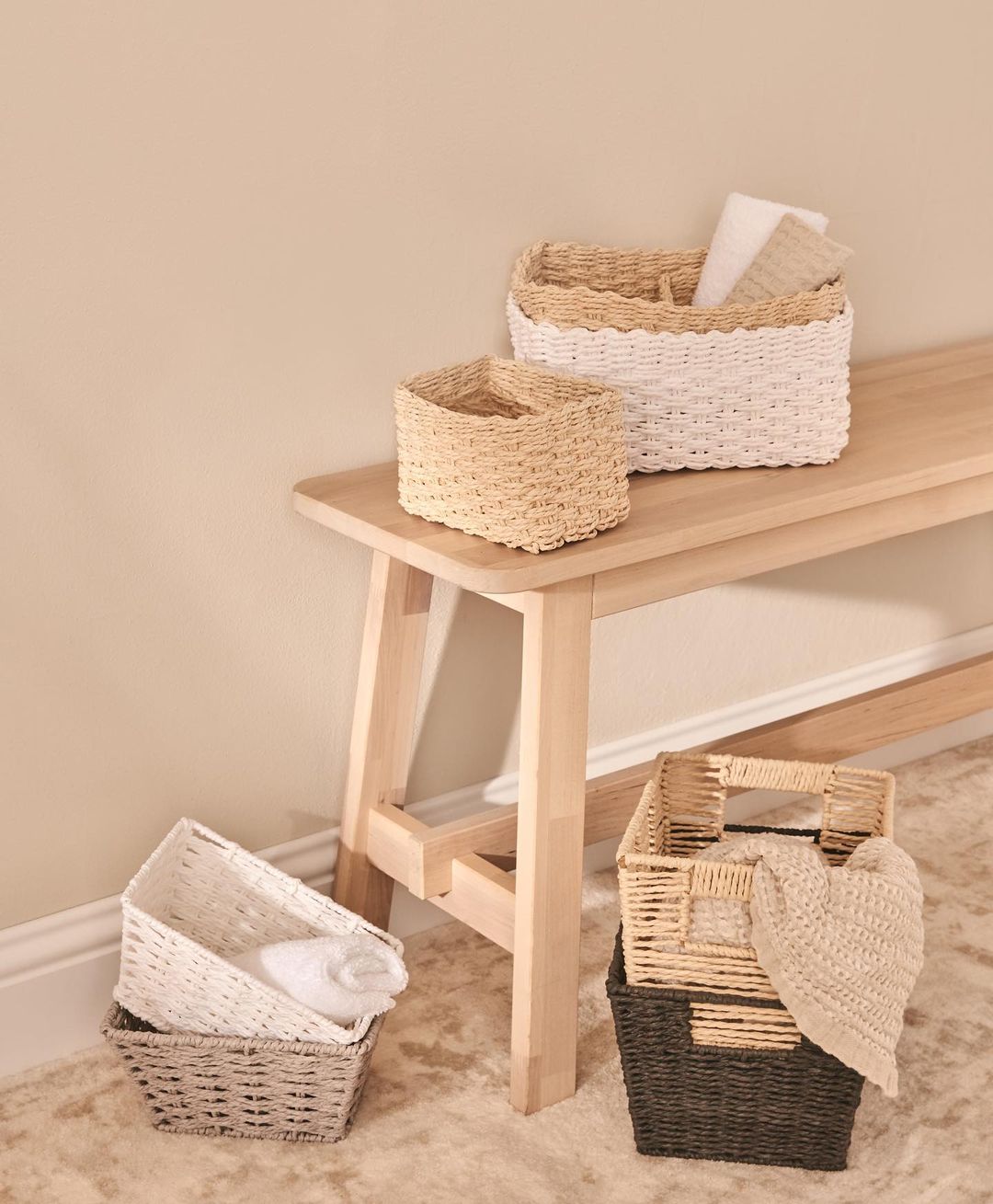 O estas, en las que no solo podrás meter tus productos de belleza, también son perfectas para organizar toallas y demás menaje y textiles. Cuestan 5 euros.