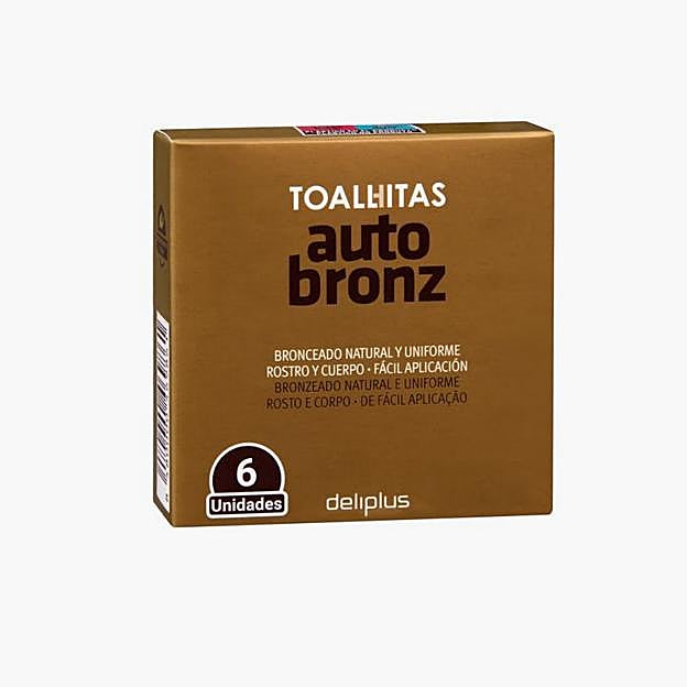 Toallitas autobronceadoras Deliplus (6 unidades/3,20 euros).