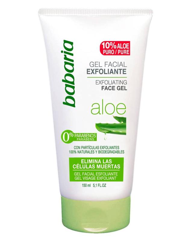 El  Gel Facial Exfoliante Aloe Vera de Babaria  tiene un agradable aroma a aloe vera