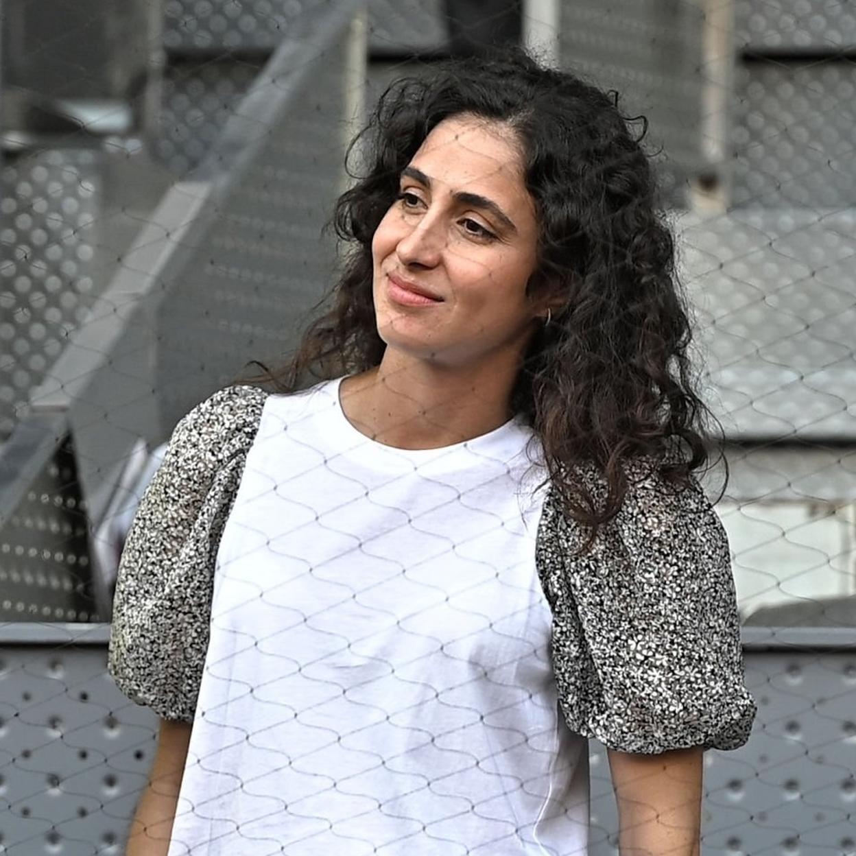 Francisca Perelló durante un partido de Rafa Nadal durante el Mutua Madrid Open.