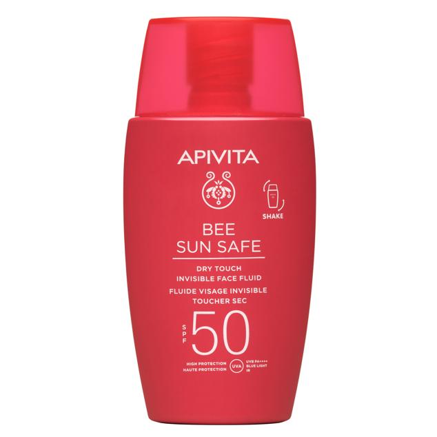 APIVITA. Fluido facial invisible toque seco SPF 50 (20,90 €).