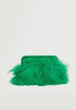 Imagen secundaria 2 - Bolso naranja de Zara (29,95 €), bolso verde con flecos de Mango (49,95 €)