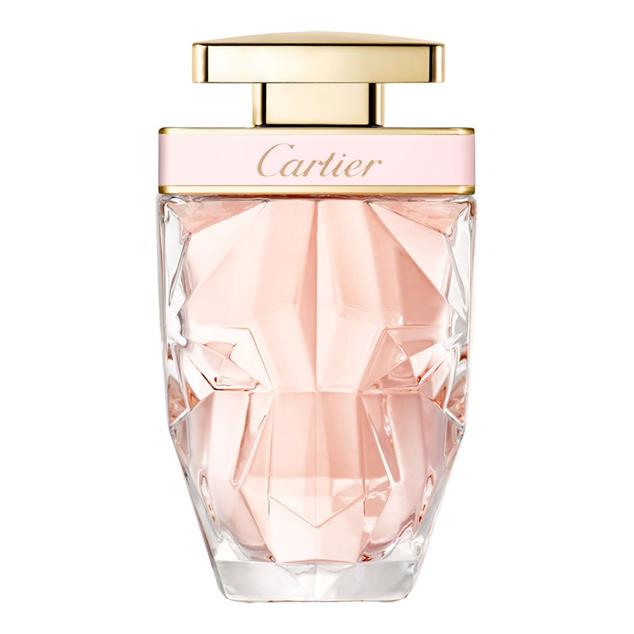 La Panthère de Cartier es una mezcla de un inédito acorde floral felino, donde el almizcle aterciopelado doma a la sensualidad de la gardenia. Precio: 78,60 €. 