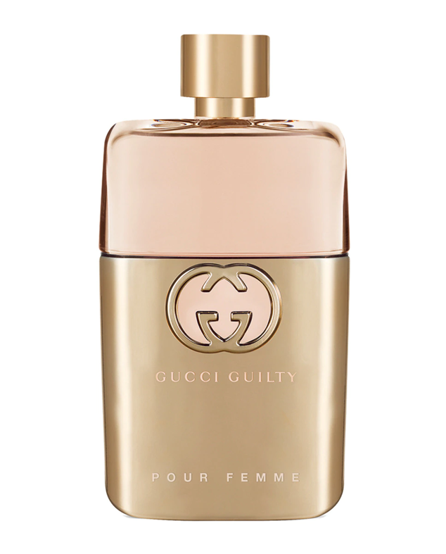 Gucci Guilty combina notas superiores florales con fragancias naturales realzadas. Plasman un poder reafirmante sobre la feminidad y la sofisticación de esta misma. Precio: 122 €. 