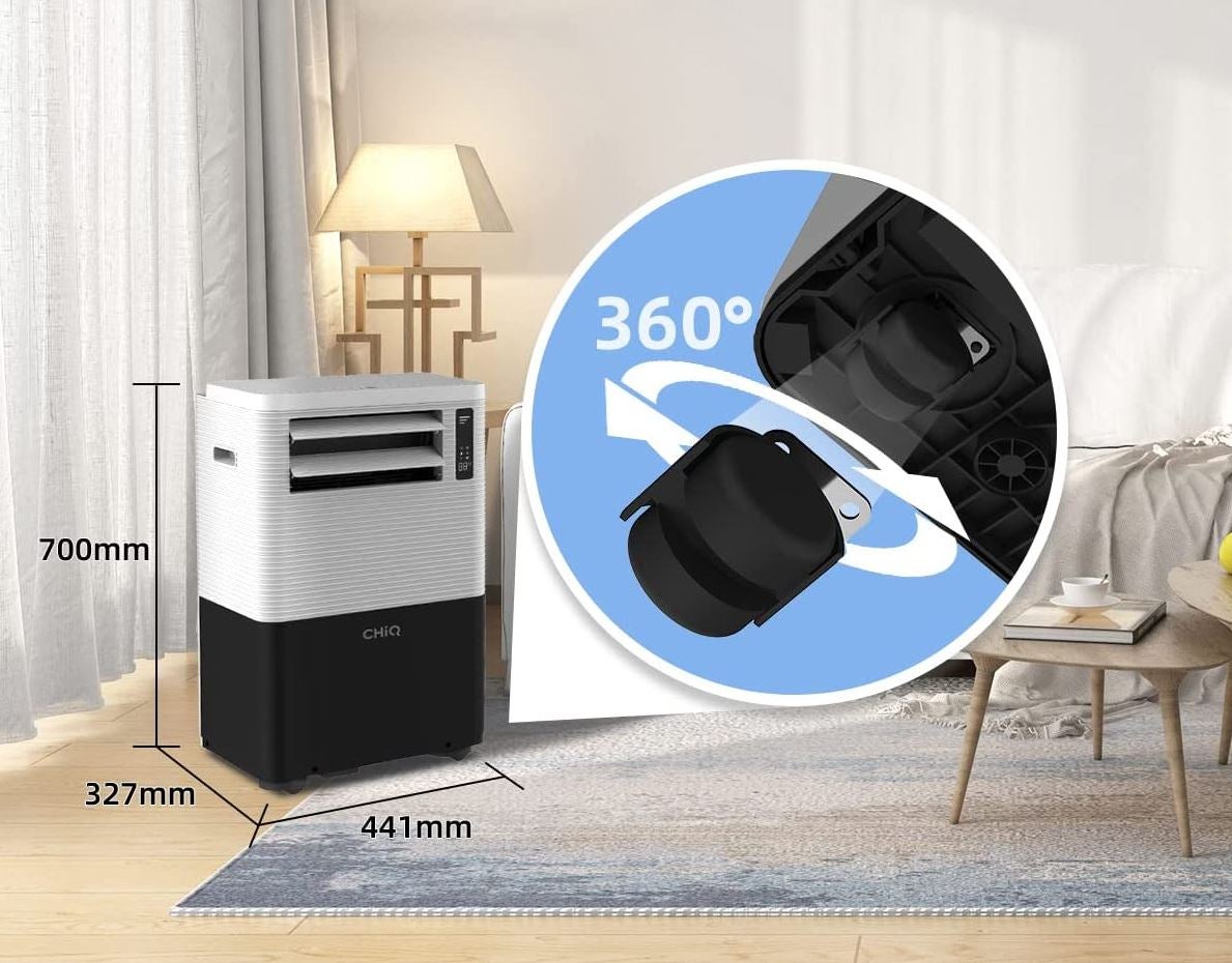 Con tres modos de climatización, reducidas dimensiones y sistema de refrigeración eficiente y ecológica, el aire acondicionado  CHiQ 9000BTU  cuesta 249 euros. Cómpralo aquí