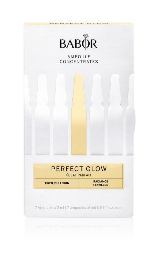 Las ampollas Perfect Glow están pensadas para iluminar las pieles más jóvenes – para las maduras recurriríamos a las ampollas Lift Express, también de Babor. Compuestas por pigmentos luminosos, en su fórmula se encuentra una mezcla de péptidos y un agente lifting con el que conseguir este efecto al instante. (36,90 euros)
