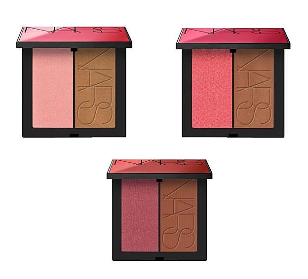 Estos son los tres tonos diponibles del Blush/Bronzer Duo de Nars, de edición limitada este verano 2022. 