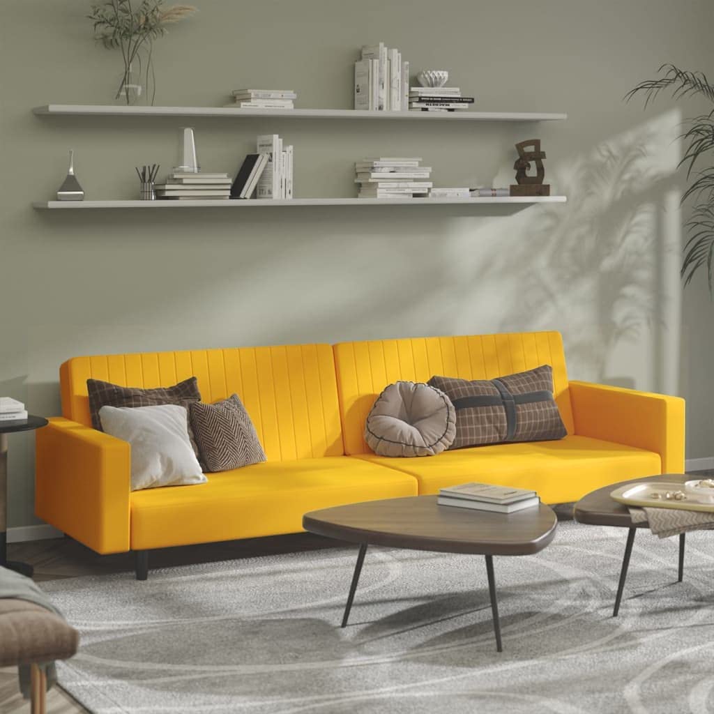 Este sofá cama de Amazon Home en un llamativo color amarillo cuesta 189 euros.