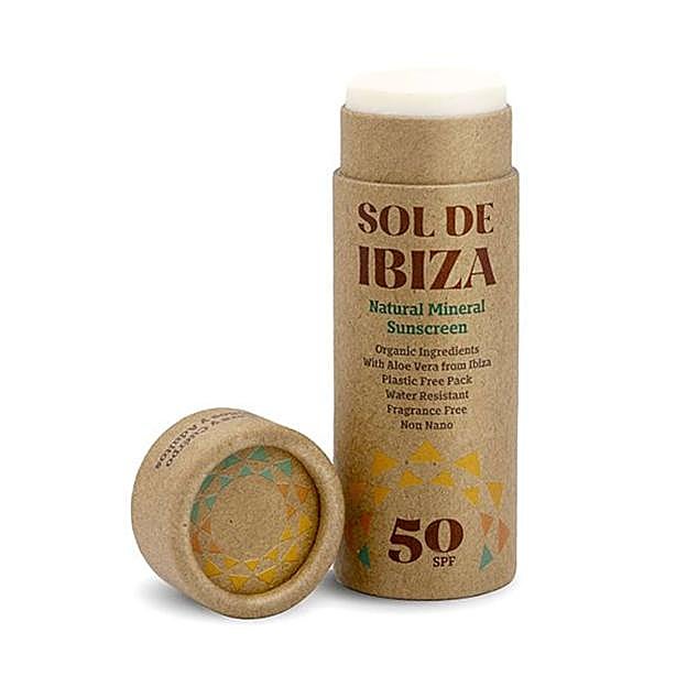 Sol De Ibiza Plastic Free Stick- Protector Solar Mineral Natural SPF50