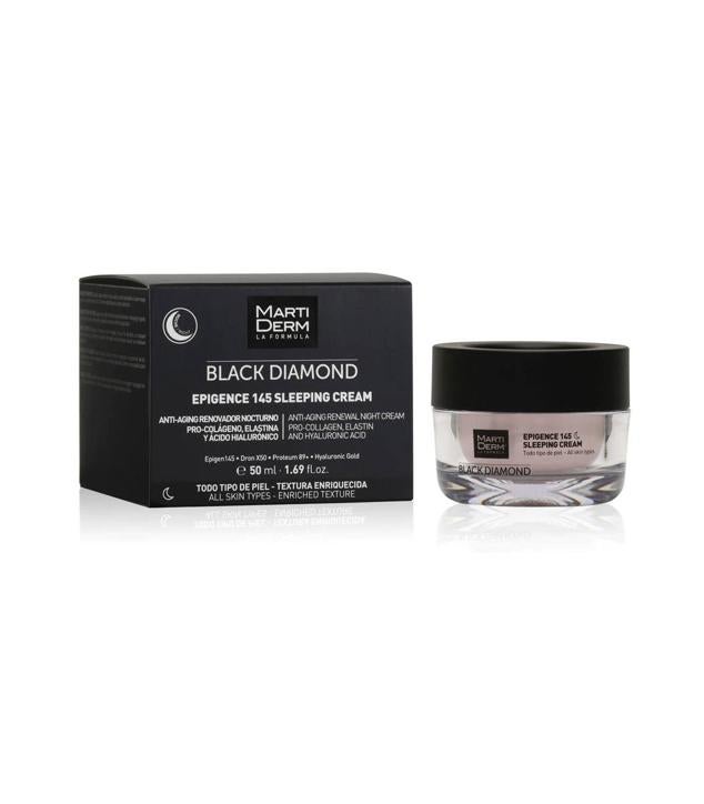 La Epigence 145 Sleeping Cream Black Diamond de Martiderm favorece la regeneración celular.  Cómpralo aquí