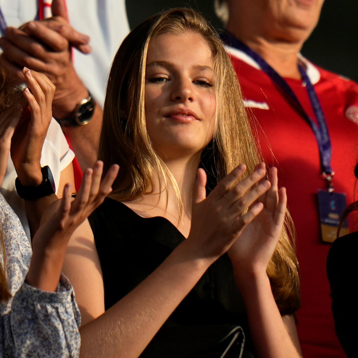 La princesa Leonor en el partido de fútbol en Londres.