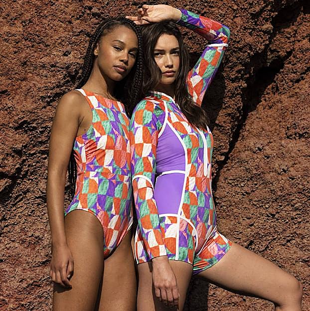 Imagen principal - Algunos diseños de la colección de este verano para Roxy.