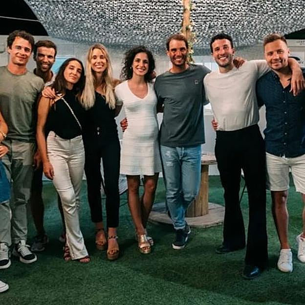 Maribel Nadal, Xisca Perelló, Rafa Nadal y Sebastián Yatra.