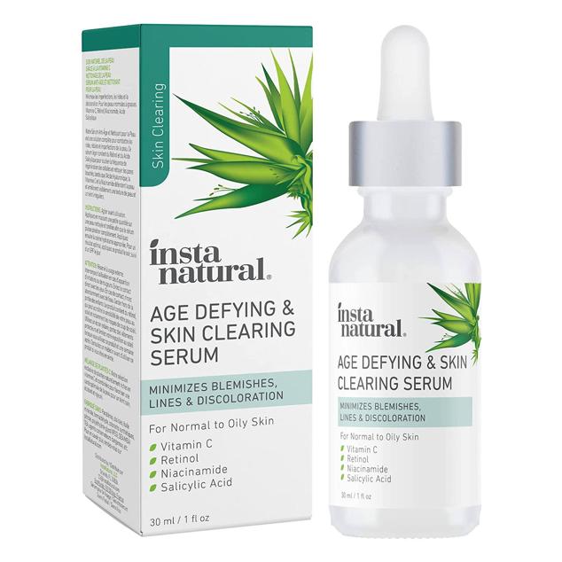 El Suero Limpiador para la Piel de InstaNatural ayuda a acabar con las arrugas y las manchas.  Cómpralo aquí