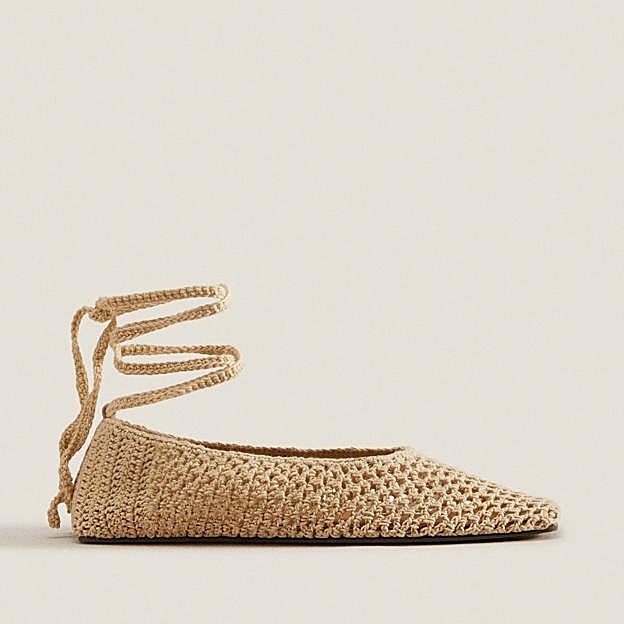 Estas bailarinas de crochet de Zara Home ya están agotadas en algunos de los números.