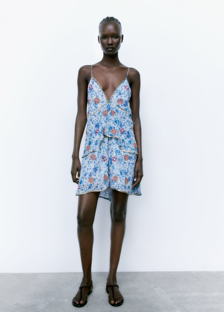 Imagen - Vestido boho de Zara en azul.