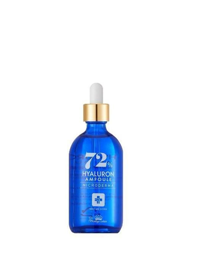 72% Hyaluron Ampoule de Pretty Skin se trata de un sérum concentrado ultra hidratante que aporta vitalidad, firmeza y relleno a la piel. Su fórmula es simple pero de lo más efectiva. COntiene un 72% de ácido hialurónico que repone la humedad, redensifica y alisa la tez. El aloe vera calma y repara. Los fermentos refuerzan la barrera cutánea. Y, la centella asiática, alivia, regenera y promueve la producción de colágeno.